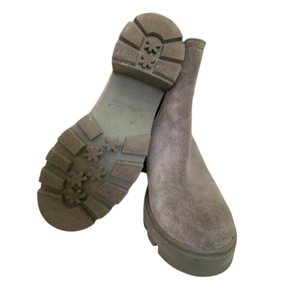 Splendid Melissa Gray Suede Lug Sole Chelsea Ankle Boot Size 8.5 - Picture 6 of 7